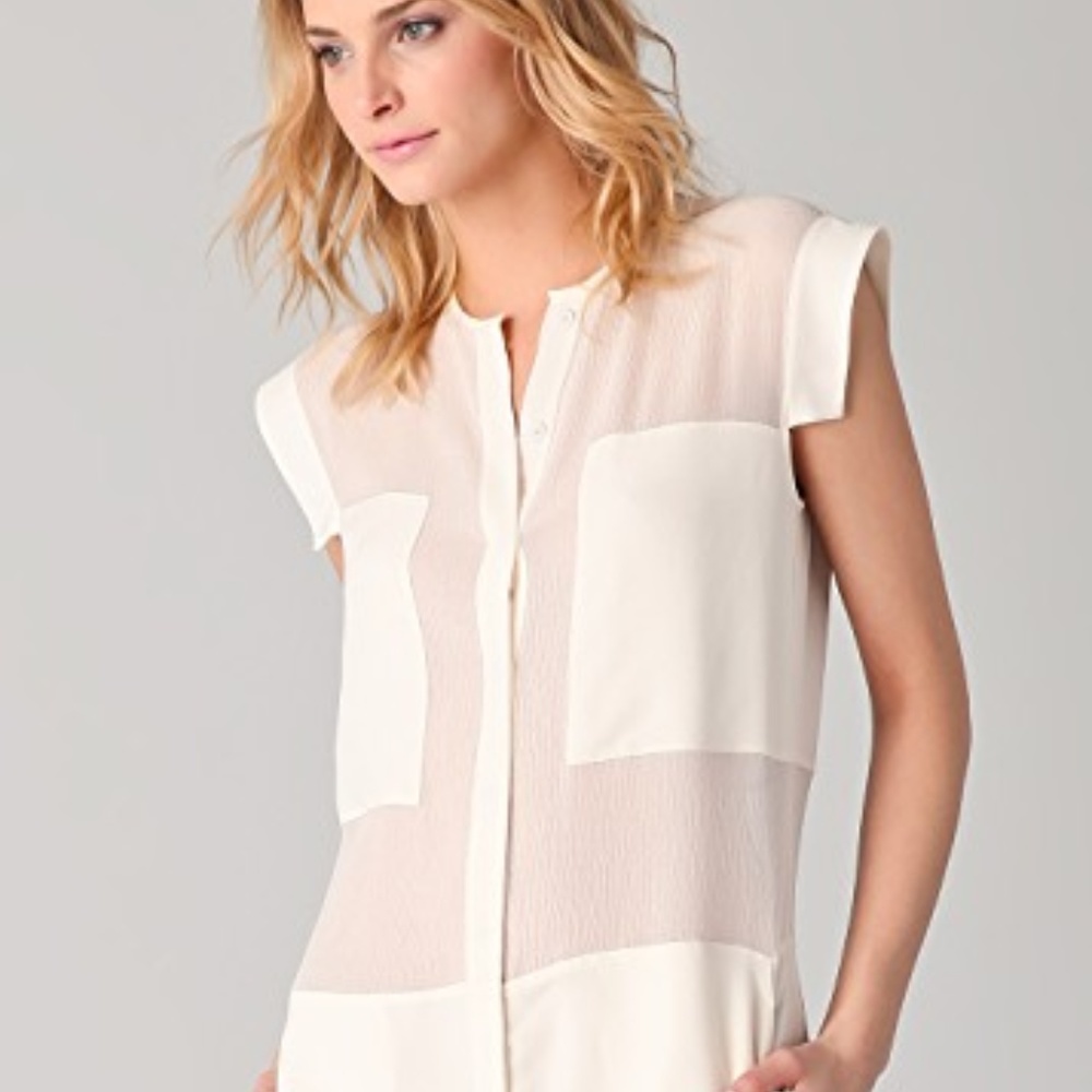 T BY ALEXANDER WANG Sleeveless Silk Romper - Picture 2 of 5